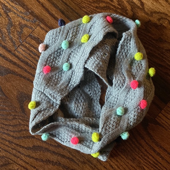 Circo Knit Scarf with Colorful Pom Poms - Picture 2 of 3